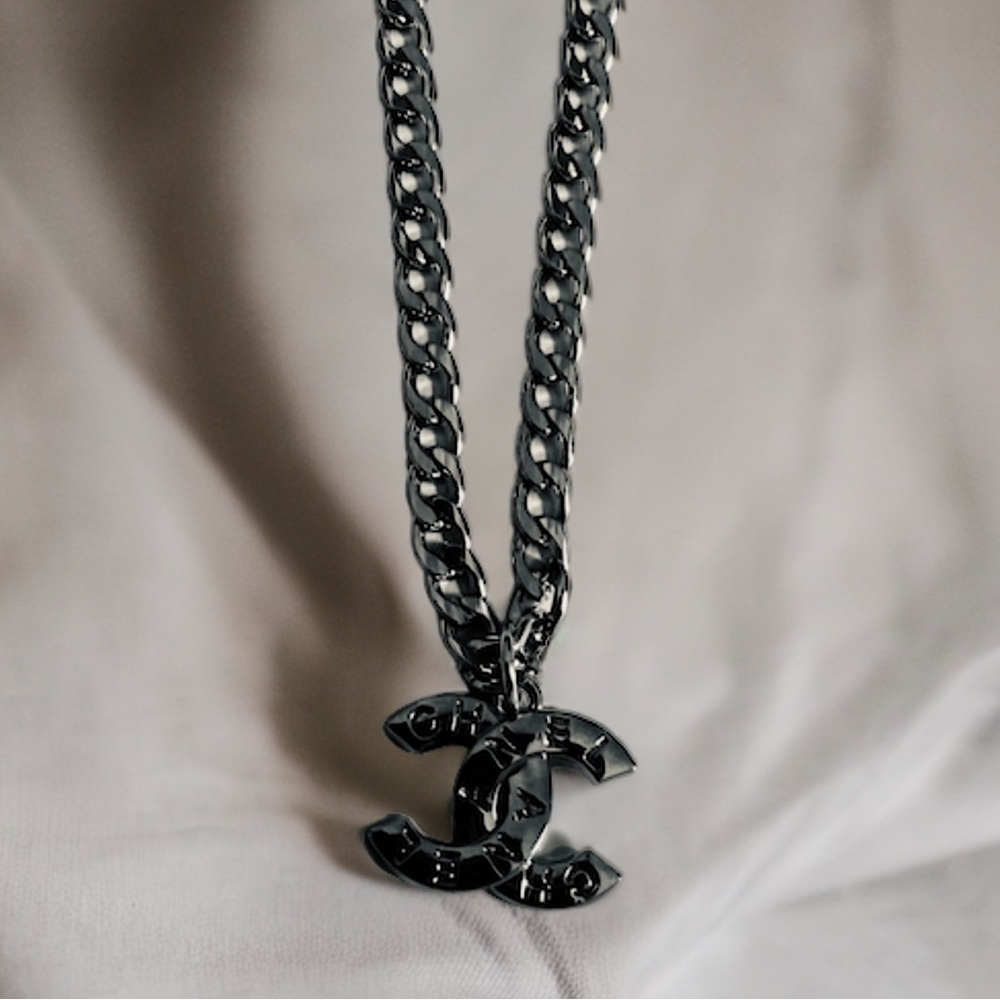 Stainless Steel Silver Curb Chain Necklace 16-17” - Picture 3 of 7